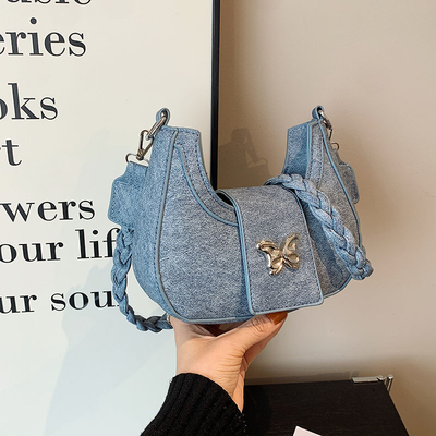 POPULAR NEW NICHE DESIGN BAG FEMALE TREND FOREIGN STYLE BUTTERFLY BAG ADVANCED SENSE OF ALL SHOULDER UNDERARM BAG