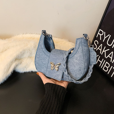 POPULAR NEW NICHE DESIGN BAG FEMALE TREND FOREIGN STYLE BUTTERFLY BAG ADVANCED SENSE OF ALL SHOULDER UNDERARM BAG