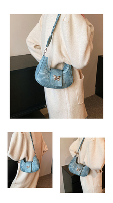 POPULAR NEW NICHE DESIGN BAG FEMALE TREND FOREIGN STYLE BUTTERFLY BAG ADVANCED SENSE OF ALL SHOULDER UNDERARM BAG