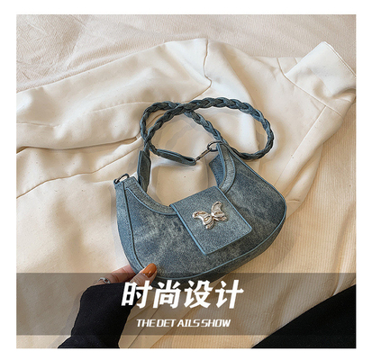 POPULAR NEW NICHE DESIGN BAG FEMALE TREND FOREIGN STYLE BUTTERFLY BAG ADVANCED SENSE OF ALL SHOULDER UNDERARM BAG