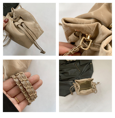 ​2024 NEW FASHION NICHE DESIGN SPRING/SUMMER CROSSBODY BAG SENIOR SENSE PLEATED BUCKET BAG