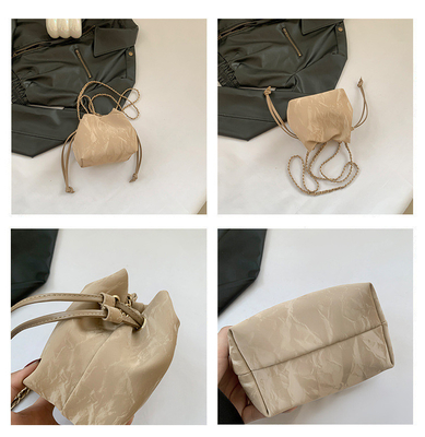 ​2024 NEW FASHION NICHE DESIGN SPRING/SUMMER CROSSBODY BAG SENIOR SENSE PLEATED BUCKET BAG