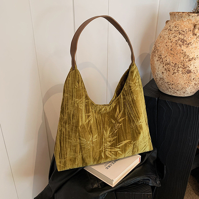 New Chinese style large capacity armpit bag trend new fashion medieval shoulder bag female minority commuter Tote bag