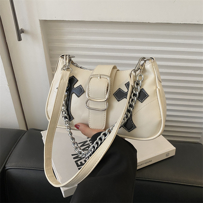 HIGH-GRADE UNDERARM BAG WOMEN'S NEW AUTUMN AND WINTER FASHION NICHE FASHION EVERYTHING RETRO CHAIN COMMUTER SHOULDER UND