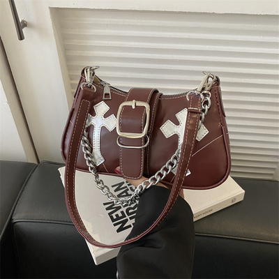 HIGH-GRADE UNDERARM BAG WOMEN'S NEW AUTUMN AND WINTER FASHION NICHE FASHION EVERYTHING RETRO CHAIN COMMUTER SHOULDER UND