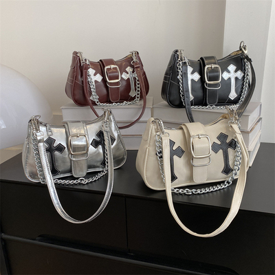 HIGH-GRADE UNDERARM BAG WOMEN'S NEW AUTUMN AND WINTER FASHION NICHE FASHION EVERYTHING RETRO CHAIN COMMUTER SHOULDER UND