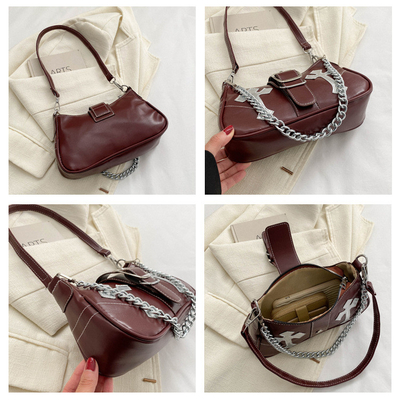 HIGH-GRADE UNDERARM BAG WOMEN'S NEW AUTUMN AND WINTER FASHION NICHE FASHION EVERYTHING RETRO CHAIN COMMUTER SHOULDER UND