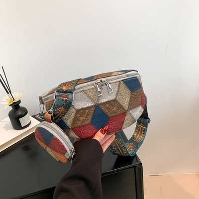 AUTUMN AND WINTER RETRO CROSSBODY BAG BAG FEMALE BAG FASHION CHEST CROSSBODY BAG NEW NICHE DESIGN MOBILE PHONE RETRO FAN