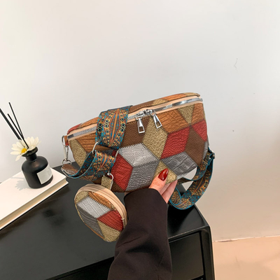 AUTUMN AND WINTER RETRO CROSSBODY BAG BAG FEMALE BAG FASHION CHEST CROSSBODY BAG NEW NICHE DESIGN MOBILE PHONE RETRO FAN