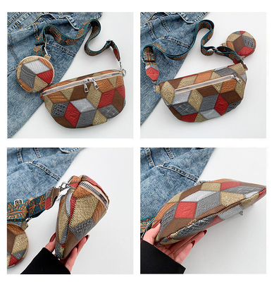 AUTUMN AND WINTER RETRO CROSSBODY BAG BAG FEMALE BAG FASHION CHEST CROSSBODY BAG NEW NICHE DESIGN MOBILE PHONE RETRO FAN
