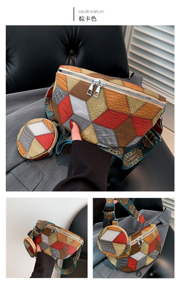 AUTUMN AND WINTER RETRO CROSSBODY BAG BAG FEMALE BAG FASHION CHEST CROSSBODY BAG NEW NICHE DESIGN MOBILE PHONE RETRO FAN