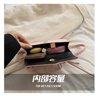 HIGH-GRADE HANDBAG WOMEN TREND NEW FASHION NICHE DESIGN HAND BILL OF LADING SHOULDER BAG ALL TEXTURE CROSSBODY BAG