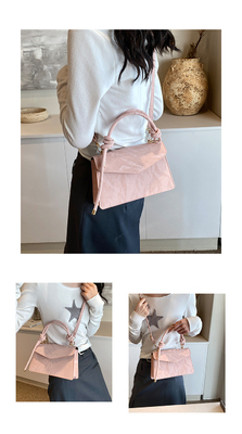 HIGH-GRADE HANDBAG WOMEN TREND NEW FASHION NICHE DESIGN HAND BILL OF LADING SHOULDER BAG ALL TEXTURE CROSSBODY BAG