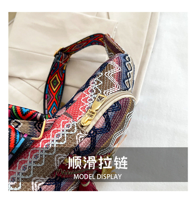 NEW CHINESE FASHION SINGLE SHOULDER CROSSBODY BAG NET RED SIMPLE ETHNIC STYLE SMALL BAG TEXTURE CHEST BAG WOMEN'S BAG