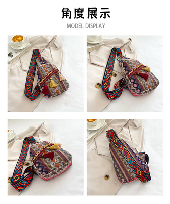 NEW CHINESE FASHION SINGLE SHOULDER CROSSBODY BAG NET RED SIMPLE ETHNIC STYLE SMALL BAG TEXTURE CHEST BAG WOMEN'S BAG