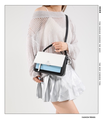 2024 SPRING AND SUMMER NEW FASHION SMALL SQUARE BAG SINGLE SHOULDER BAG MATCHING COLOR HAND CROSSBODY BAG