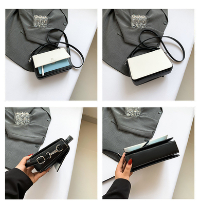 2024 SPRING AND SUMMER NEW FASHION SMALL SQUARE BAG SINGLE SHOULDER BAG MATCHING COLOR HAND CROSSBODY BAG