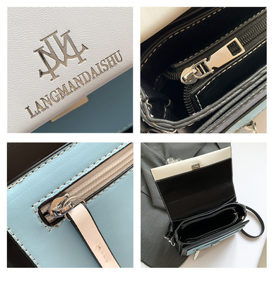 2024 SPRING AND SUMMER NEW FASHION SMALL SQUARE BAG SINGLE SHOULDER BAG MATCHING COLOR HAND CROSSBODY BAG