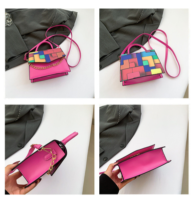 2024 SPRING/SUMMER NEW FASHION TEXTURE MATCHING COLOR CROSSBODY BAG SHOULDER HANDBAG THIS YEAR
