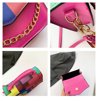 2024 SPRING/SUMMER NEW FASHION TEXTURE MATCHING COLOR CROSSBODY BAG SHOULDER HANDBAG THIS YEAR