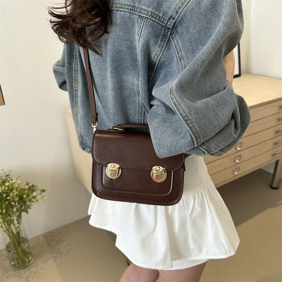 SENIOR SENSE OF RETRO SMALL BAG WOMEN 2024 NEW SUMMER FASHION FOREIGN STYLE SHOULDER BAG SMALL NICHE ALL HAND BAG SQUARE