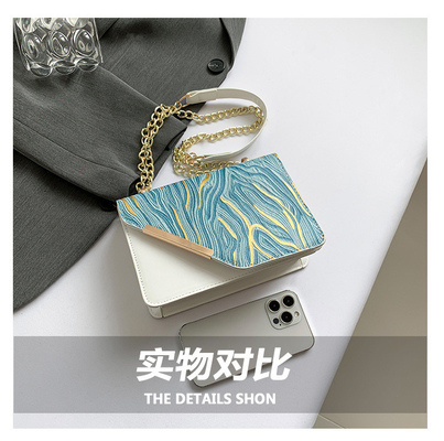 Bag women's new fashion small square bag wholesale niche simple retro quicksand everything single shoulder crossbody cha