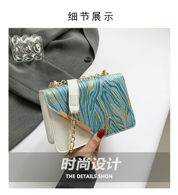 Bag women's new fashion small square bag wholesale niche simple retro quicksand everything single shoulder crossbody cha
