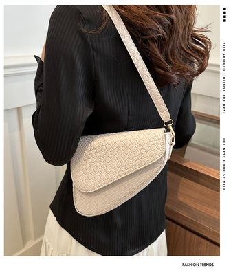HIGH SENSE FASHION SADDLE POPULAR SPRING/SUMMER BRAIDED SMALL BAG SIMPLE ALL-IN-ONE CROSSBODY BAG