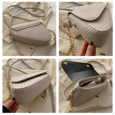 HIGH SENSE FASHION SADDLE POPULAR SPRING/SUMMER BRAIDED SMALL BAG SIMPLE ALL-IN-ONE CROSSBODY BAG