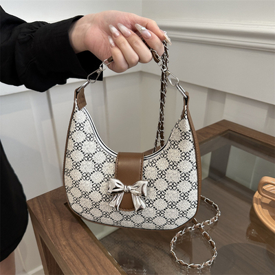 UNDERARM BAG ARC DE TRIOMPHE BAG FEMALE SPRING AND SUMMER SHOULDER BAG ALL-IN-ONE CRESCENT BAG SENIOR SENSE RETRO CROSSB