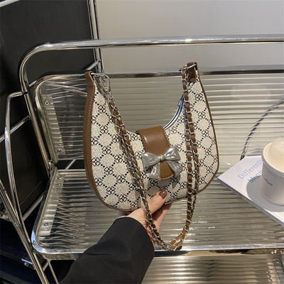 UNDERARM BAG ARC DE TRIOMPHE BAG FEMALE SPRING AND SUMMER SHOULDER BAG ALL-IN-ONE CRESCENT BAG SENIOR SENSE RETRO CROSSB