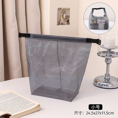 LARGE CAPACITY WOMEN'S TOTE TRAVEL BEACH BAG JELLY BAG TRANSPARENT MESH CARRYING SATCHEL SHOPPING BAG
