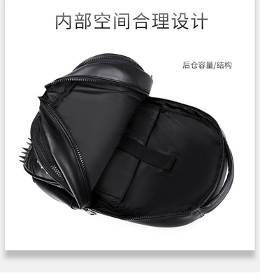 3D PU LEATHER SKULL BACKPACK - BACK PACKS STEAM PUNK RIVET PERSONALITY TRAVEL BAGPACK COLLEGE/HIGH SCHOOL BAGS BOOKBAG