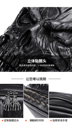 3D PU LEATHER SKULL BACKPACK - BACK PACKS STEAM PUNK RIVET PERSONALITY TRAVEL BAGPACK COLLEGE/HIGH SCHOOL BAGS BOOKBAG