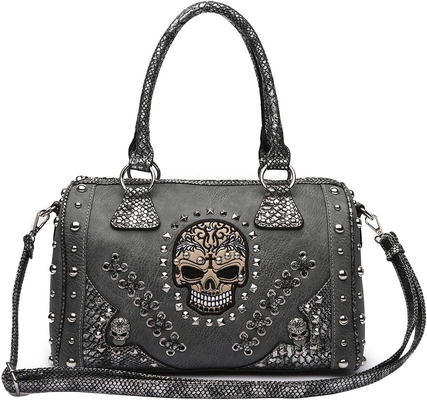 SUGAR SKULL DAY OF THE DEAD PUNK ART PURSE REMOVABLE STRAP WOMEN SATCHEL HANDBAG SHOULDER BAG WALLET SET