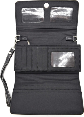WESTERN STYLE RHINESTONE CROSS STUDDED LASER CUT WINGS TOOLED LEATHER PURSE WOMEN HANDBAGS COUNTRY SHOULDER BAG WALLET S