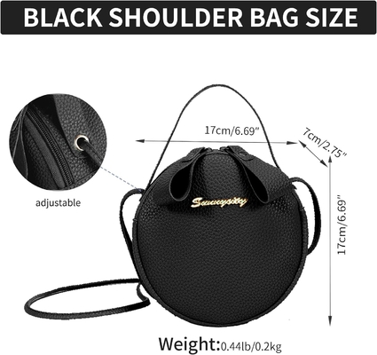WOMEN'S SHOULDER BAG CROSSBODY BAG, CHIC ROUND SHOULDER BAG WITH ZIPPERS AND ADJUSTABLE STRAP,CROSSBODY HANDBAG PURSE FO