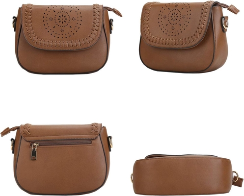 KKXIU Crossbody Bags for Women Hollow Purses with Adjustable Strap