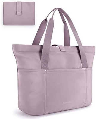 BAGSMART Tote Bag for Women, Foldable Tote Bag With Zipper Large Shoulder Bag Top Handle Handbag for Travel, Work