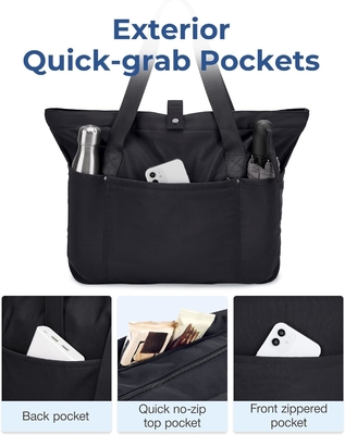 BAGSMART Tote Bag for Women, Foldable Tote Bag With Zipper Large Shoulder Bag Top Handle Handbag for Travel, Work