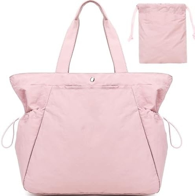 BTOOP TOTE BAG FOR WOMEN, FOLDABLE BEACH GYM BAGS, SIDE-CINCH LIGHTWEIGHT SHOPPER SHOULDER BAG FOR TRAVEL,WORK
