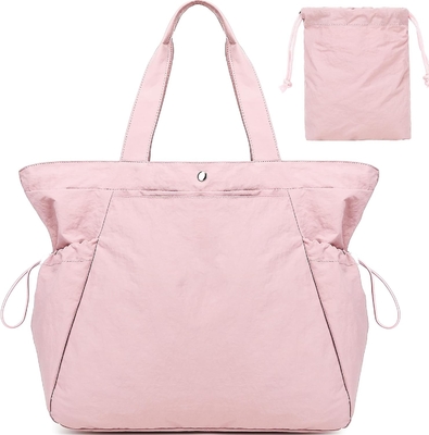 BTOOP TOTE BAG FOR WOMEN, FOLDABLE BEACH GYM BAGS, SIDE-CINCH LIGHTWEIGHT SHOPPER SHOULDER BAG FOR TRAVEL,WORK