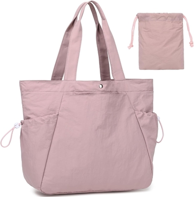 BTOOP TOTE BAG FOR WOMEN, FOLDABLE BEACH GYM BAGS, SIDE-CINCH LIGHTWEIGHT SHOPPER SHOULDER BAG FOR TRAVEL,WORK