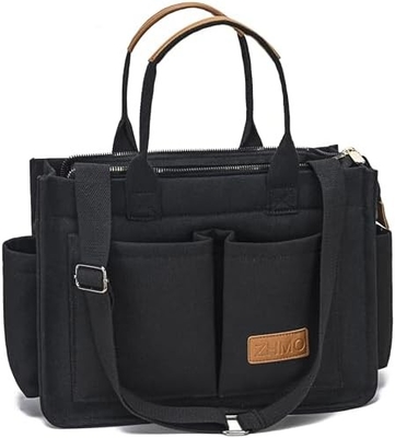 LARGE CANVAS TOTE BAG FOR WOMEN WITH POCKETS,LAPTOP CROSSBODY PURSES EVERYTHING EVERYDAY BAG HANDBAGS FOR WORK BEACH GYM