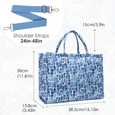 CANVAS TOTE BAG FOR WOMEN FASHION HANDBAGS SHOULDER BAG WITH ZIPPER CROSSBODY PURSE FOR WORK TRAVEL