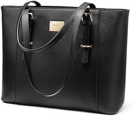 LOVEVOOK LAPTOP BAG FOR WOMEN, STRUCTURED LEATHER COMPUTER BAG, PROFESSIONAL WORK TOTE PURSE, TEACHER/ATTORNEY’S CHOICE,