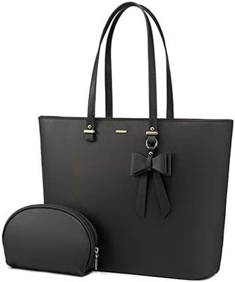 LOVEVOOK LAPTOP BAG FOR WOMEN, STRUCTURED LEATHER COMPUTER BAG, PROFESSIONAL WORK TOTE PURSE, TEACHER/ATTORNEY’S CHOICE,