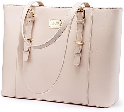LOVEVOOK LAPTOP BAG FOR WOMEN, STRUCTURED LEATHER COMPUTER BAG, PROFESSIONAL WORK TOTE PURSE, TEACHER/ATTORNEY’S CHOICE,