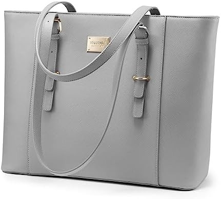 LOVEVOOK LAPTOP BAG FOR WOMEN, STRUCTURED LEATHER COMPUTER BAG, PROFESSIONAL WORK TOTE PURSE, TEACHER/ATTORNEY’S CHOICE,
