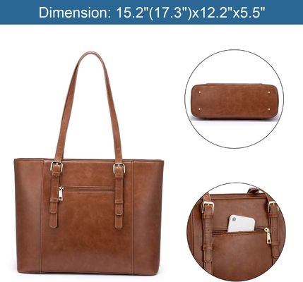 LOVEVOOK LAPTOP BAG FOR WOMEN, STRUCTURED LEATHER COMPUTER BAG, PROFESSIONAL WORK TOTE PURSE, TEACHER/ATTORNEY’S CHOICE,